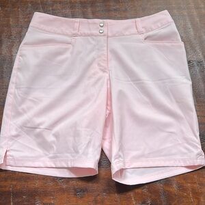 ADIDAS Retro Light Baby Pink Polyester Golf Bermuda Shorts Women's 2
